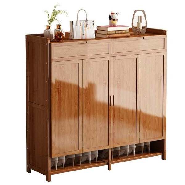 Modern Shoe Cabinet with Multiple Storage Capacity, Free Standing Tall Cabinet with Versatile Use for Hallway, Bedroom