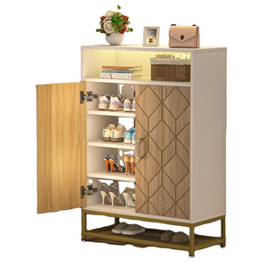 Shoe Cabinet with Doors 6 Tier 24 Pairs Shoe Storage with Adjustable Shelves,  Shoe Cabinet Storage for Entryway, Hallway