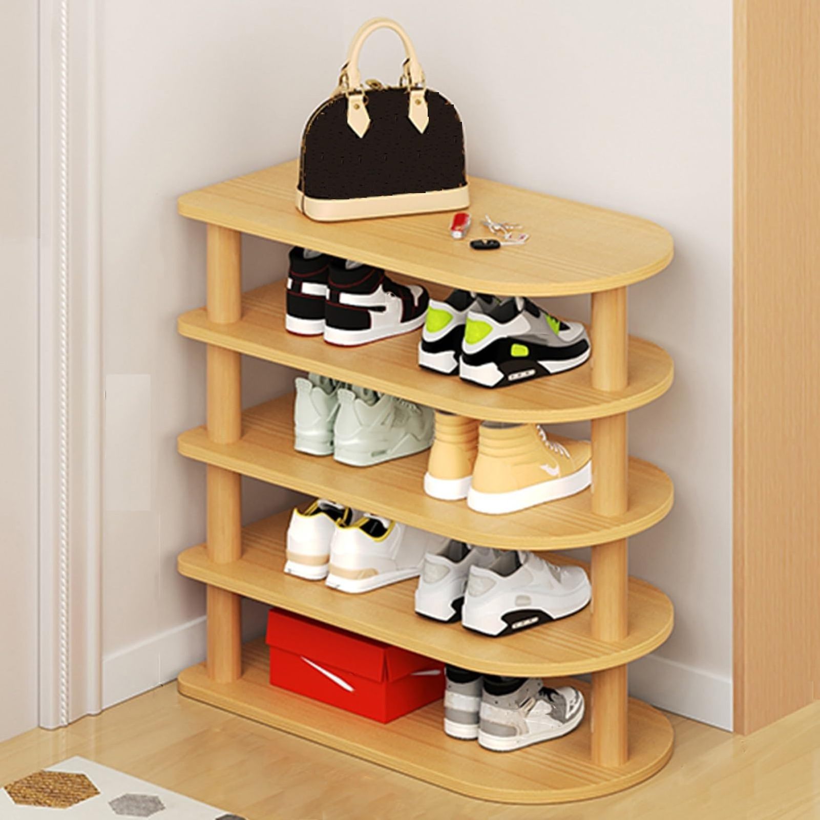 Wholesale New Products  Wooden Shoe Rack Cabinet,Wooden shoe cabinet, multi-layer shoe cabinet