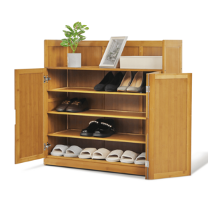 Wholesale Of New Products  Shoes Rack Cabinet Modern,5 Tiers Shoes Cabinet with Door, 16 Pairs Organizer Rack, Brown