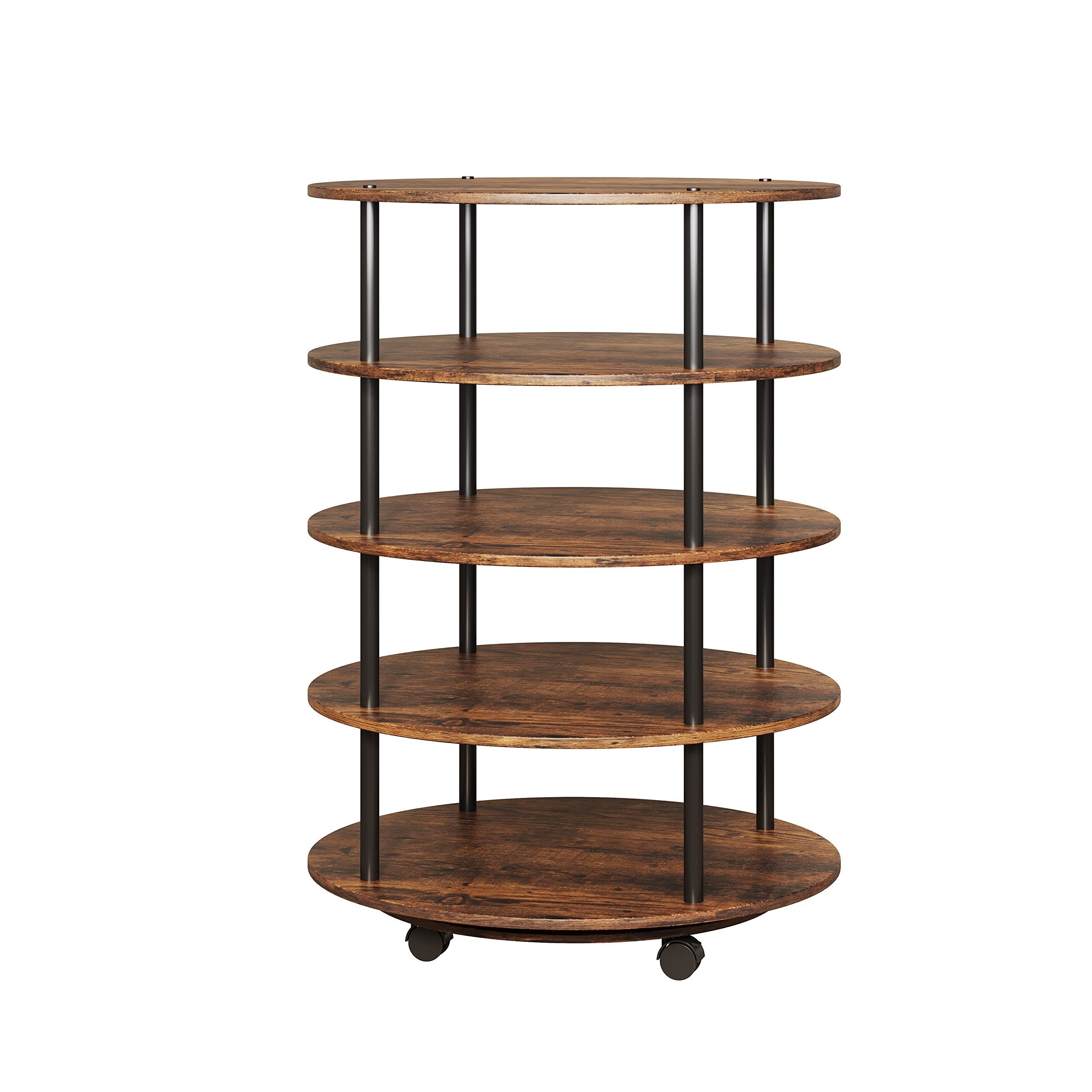 Shoe Rack Storage Organizer 4-Tier RevolvingShoe Rack Storage Organizer 4 Bottom Wheels for Easy Movement for Closet