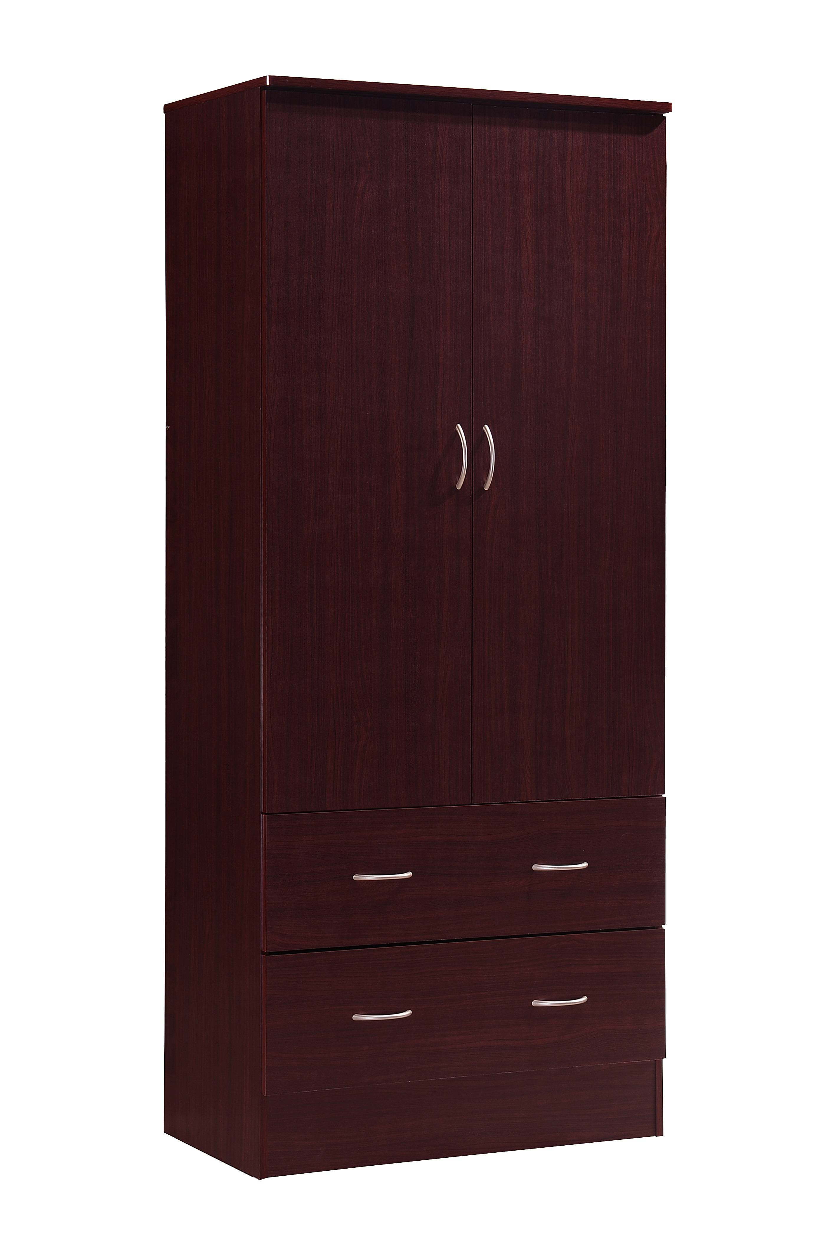 Wholesale Of New Products closet storage wardrobe Closet Storage Wardrobe  with 2 Drawers and Hanging Rod