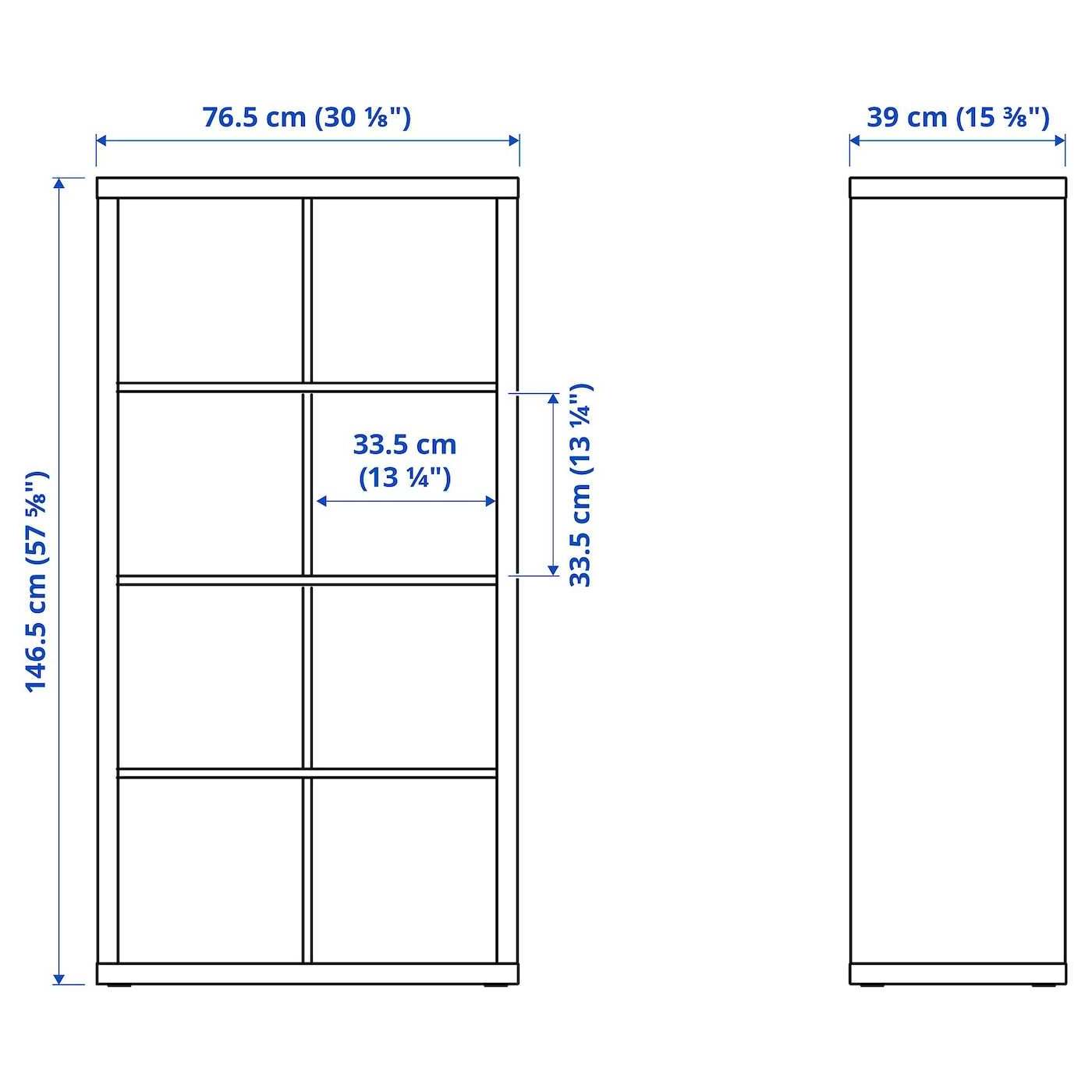 Bookcase    Shelving Unit with 4 Inserts, White, 77x147 cm