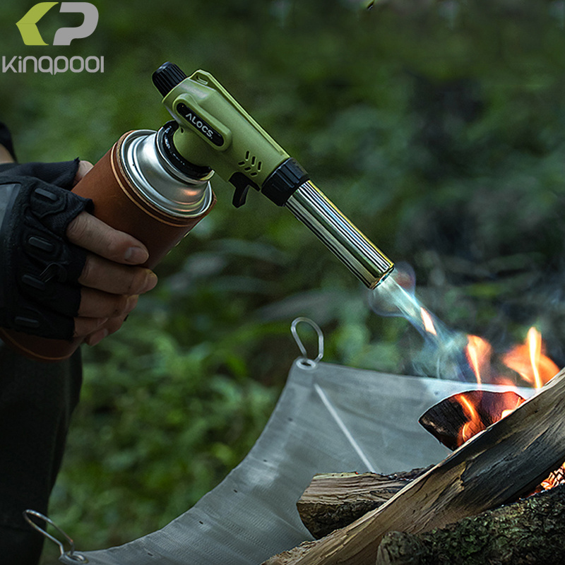 Kingpool Professional Outdoor Camping Flame Gun Kitchen Blow Lighter Baking BBQ Chef Cooking Adjustable Gas Butane Torch