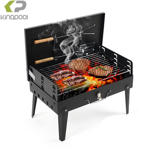 Kingpool Custom Portable Camping Barbecue Oven Grill Rack Folding Outdoor Hiking Picnic Smoker BBQ Charcoal Grill Stove