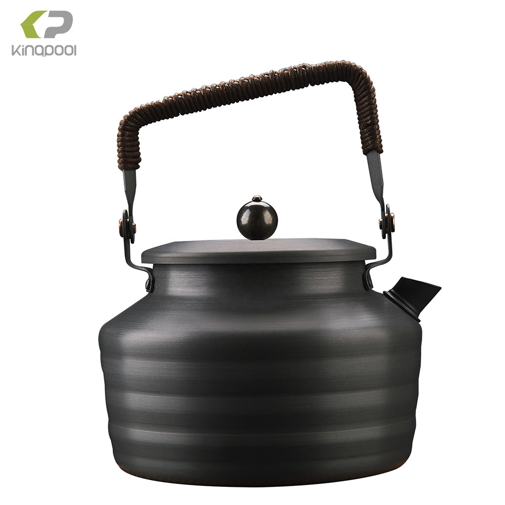 Kingpool Wholesale Outdoor Camping Hiking New Stovetop Aluminium Coffee Tea Outdoor Kettle For Wood Stove