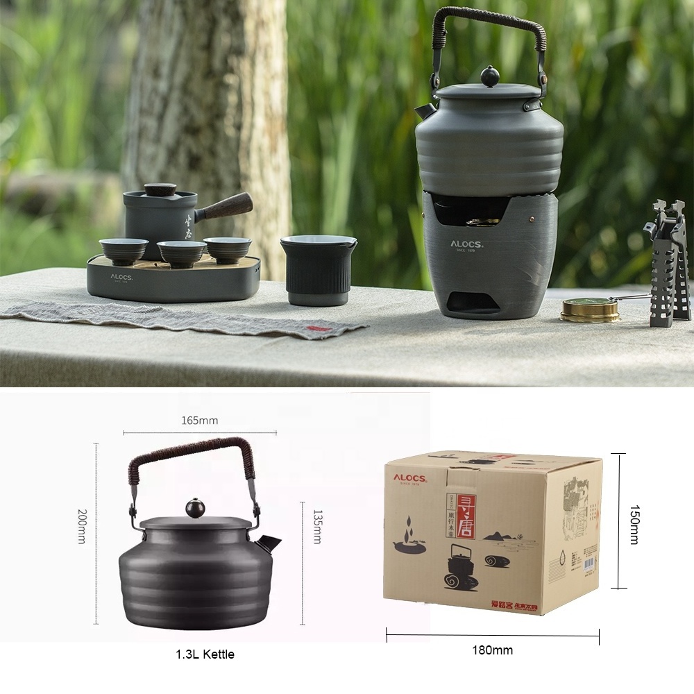 Kingpool Wholesale Outdoor Camping Hiking New Stovetop Aluminium Coffee Tea Outdoor Kettle For Wood Stove