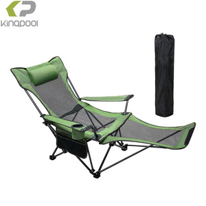 Kingpool Portable Lightweight Aluminium Recliner Lounge Chairs Compact Outdoor Garden Picnic Camping Folding Beach Fishing Chair