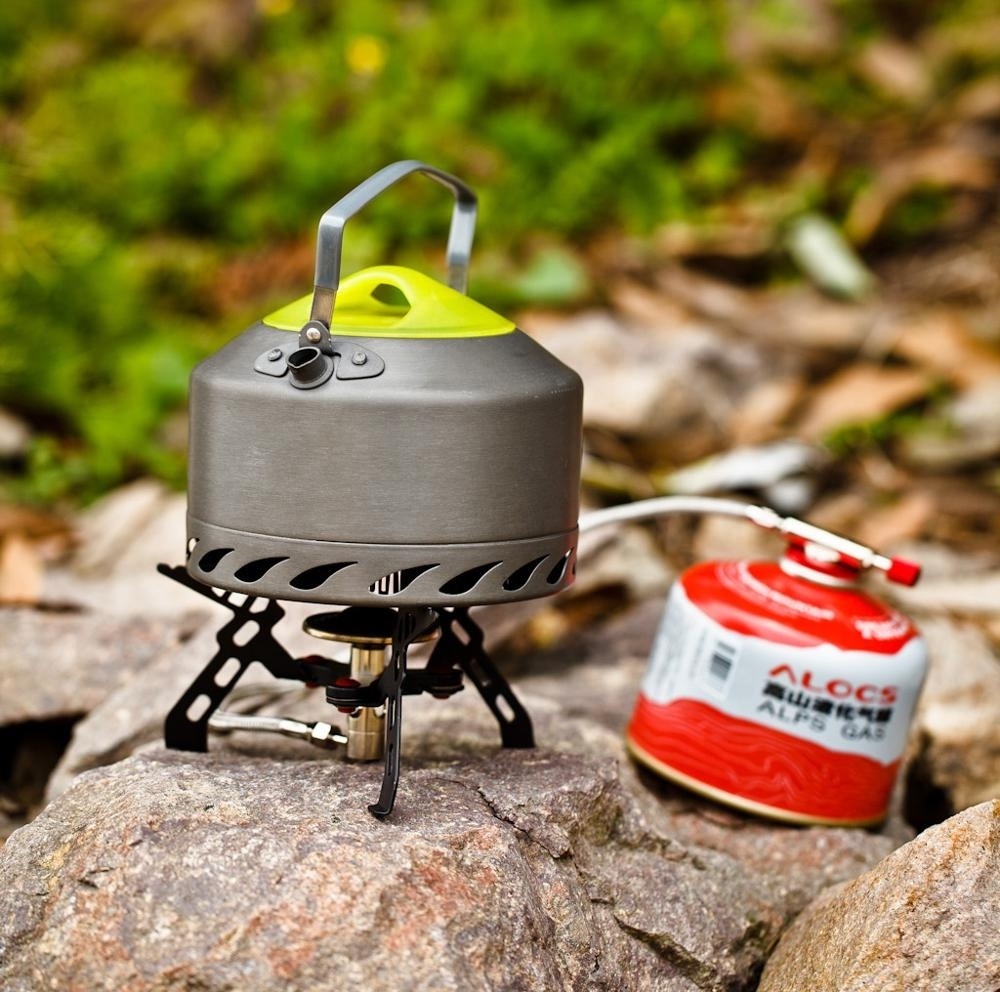 Kingpool Compact Heat Exchanger Outdoor Camping Kettle Coffee Pot Aluminum Anodized Portable Unique Tea Water Kettle