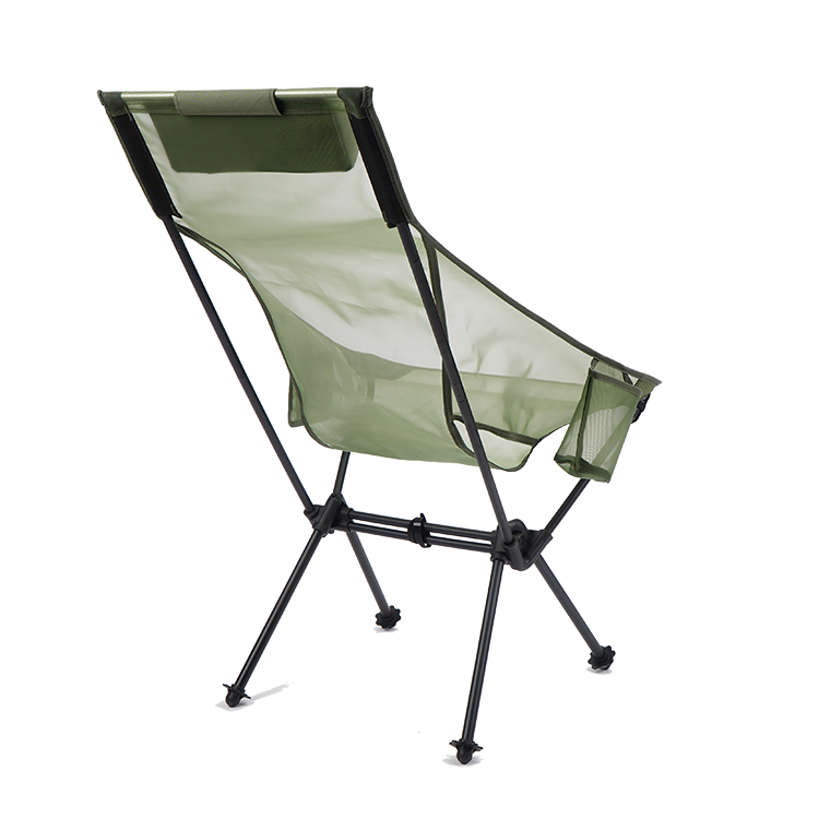 Kingpool Portable Aluminum Foldable Beach Fishing Moon Chair Outdoor Furniture Garden Picnic Mesh Camping Chairs