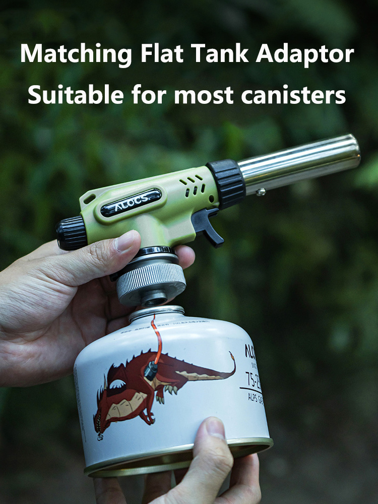 Kingpool Professional Outdoor Camping Flame Gun Kitchen Blow Lighter Baking BBQ Chef Cooking Adjustable Gas Butane Torch