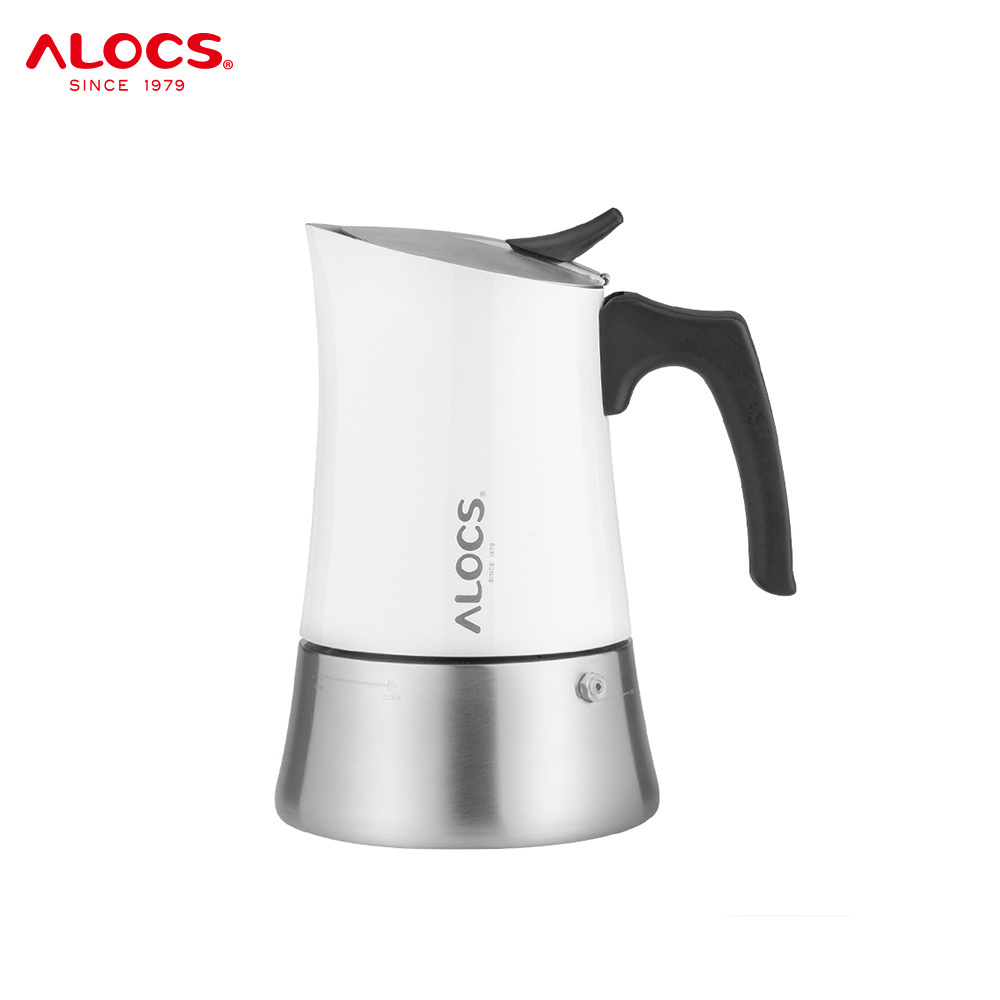 Alocs Mocha Coffee Pot Italian Home Hand-Washed Portable Coffee Machine Concentrated Extraction Outdoor Coffee Moka Pot