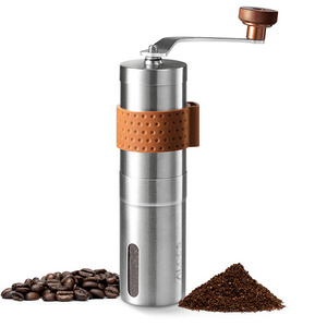 Alocs Factory Outdoor Camping Stainless Steel Hand Espresso Hand Coffee Grinder Portable Manual Coffee Bean Grinder for Sale