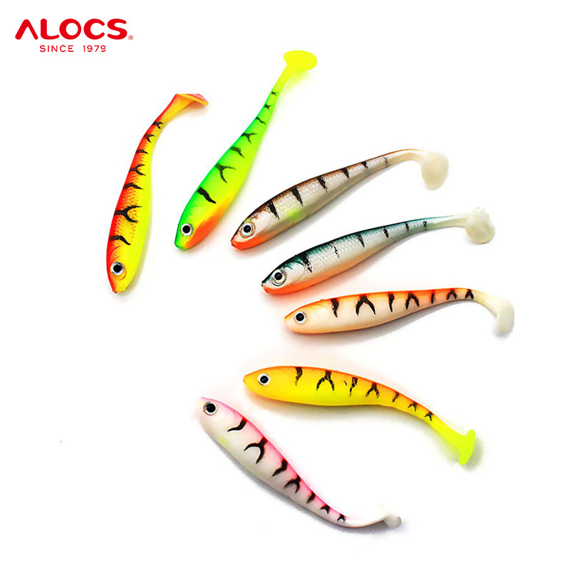 Alocs Custom 70mm T Tail Artificial Swim Bait Freshwater Fishing Lures Molds Soft Plastic Flying Saltwater Fishing Lures Bait