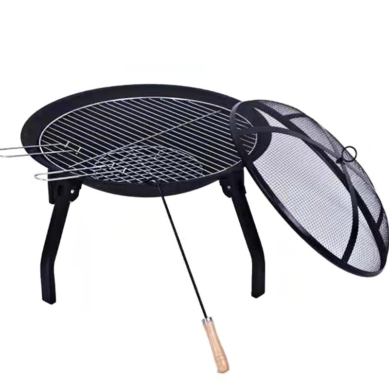 Alocs Outdoor folding barbecue grill portable round brazier carbon oven home indoor heating stove match bonfire stove