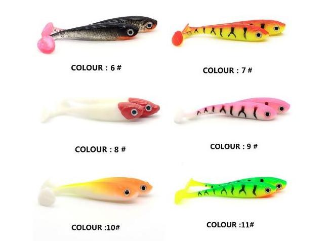 Alocs Custom 70mm T Tail Artificial Swim Bait Freshwater Fishing Lures Molds Soft Plastic Flying Saltwater Fishing Lures Bait