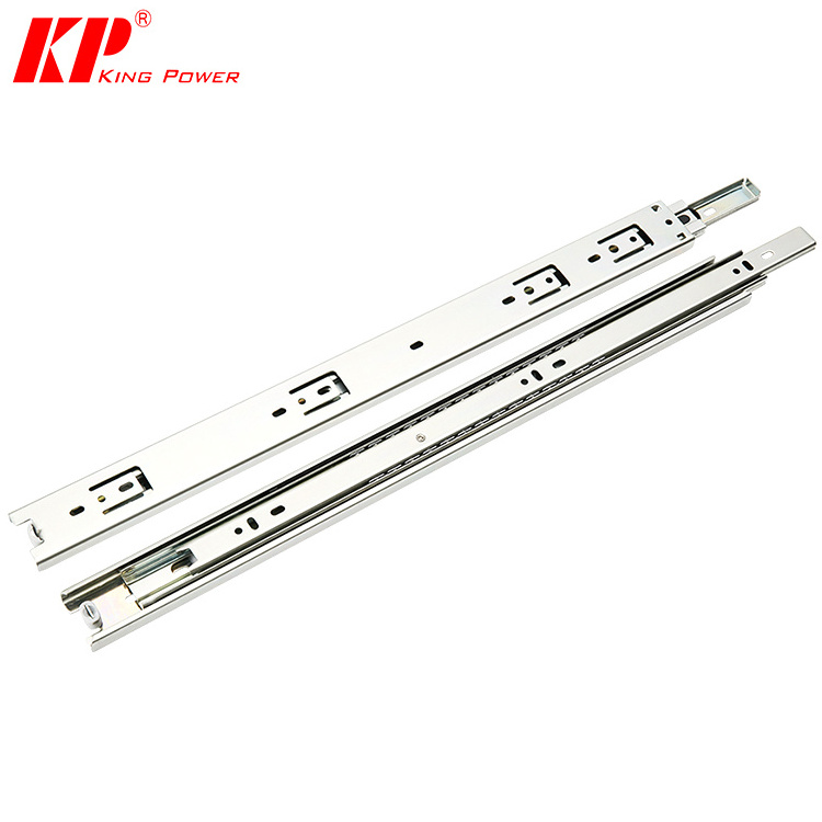 Full extension soft close ball bearing light duty telescopic steel rail cabinet drawer slide