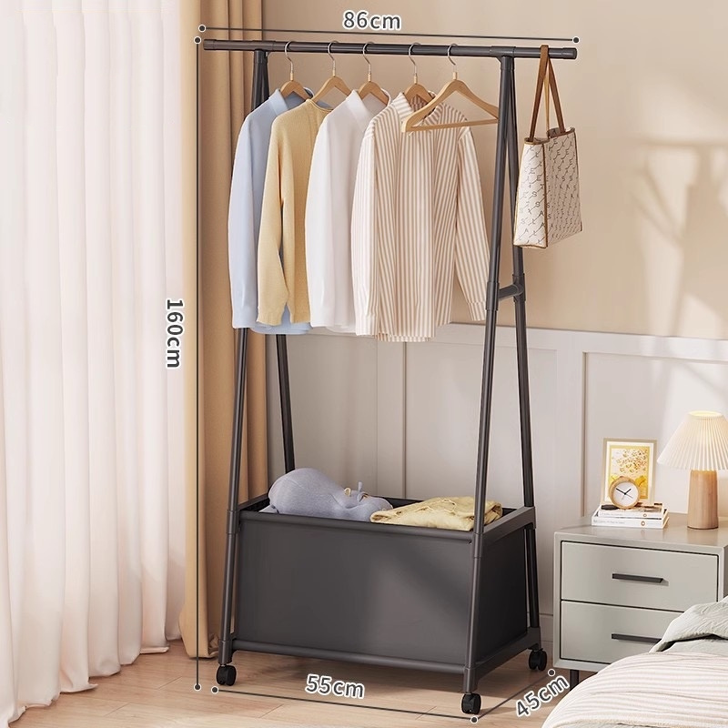 Clothes hanger floor bedroom household clothes hanger simple small drying rack room storage artifacts corner coat rack