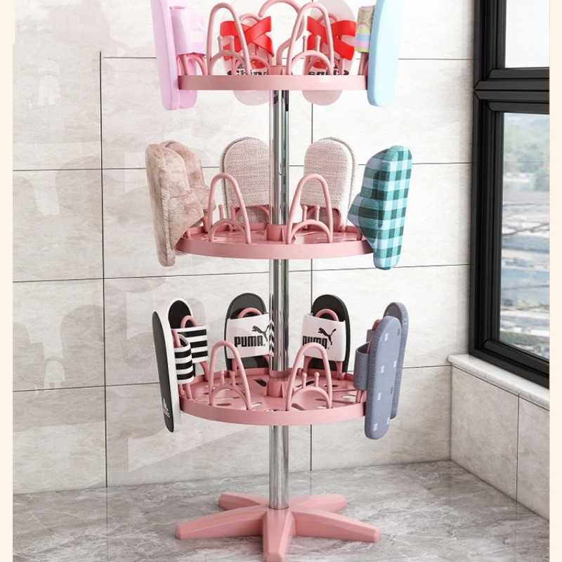 2 tiers rotating shoe drying rack balcony household living room floor drying storage shoe rack