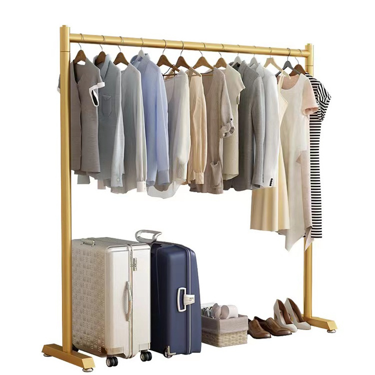 Mobile Metal Standing Coat Rack Storage Hanger Garment Rack