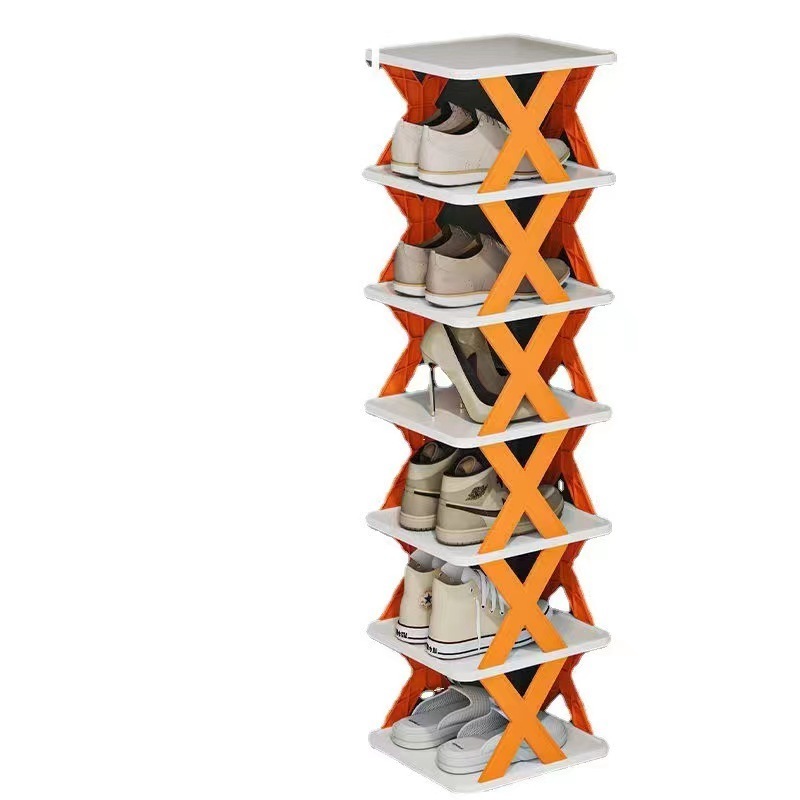 Stacking Cabinet Shoe Storage Rack Folding Plastic Shoe Rack