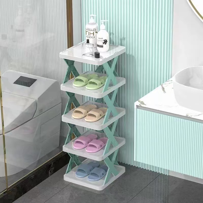 Stacking Cabinet Shoe Storage Rack Folding Plastic Shoe Rack