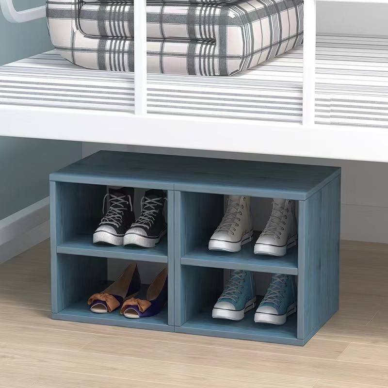 Wooden Dismountable Shoe Rack Small Double-Layer Shoe Rack