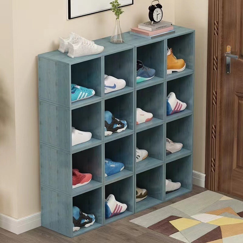 Wooden Dismountable Shoe Rack Small Double-Layer Shoe Rack