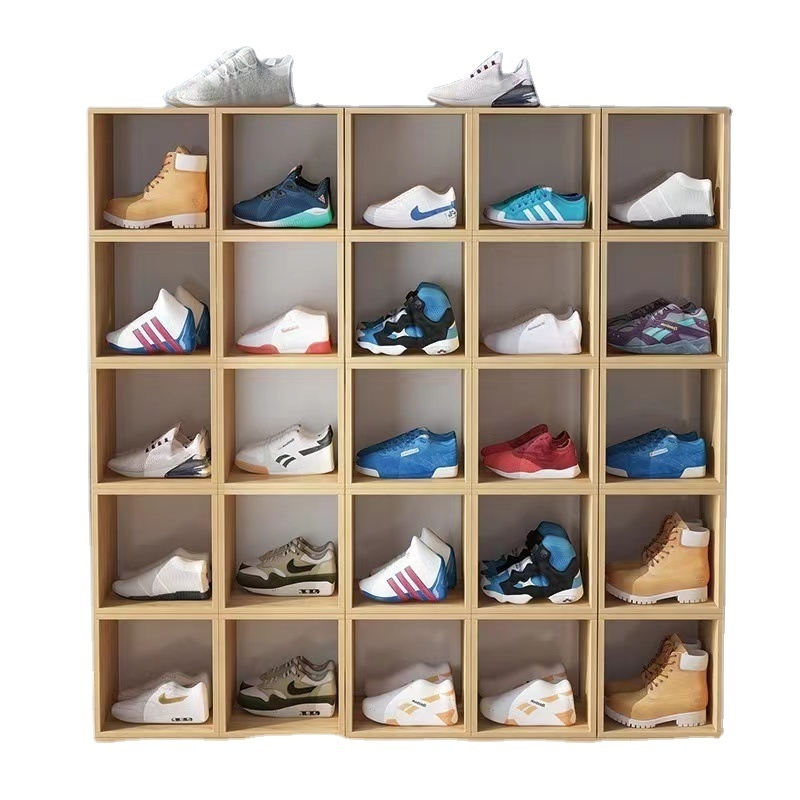 Wooden Dismountable Shoe Rack Small Double-Layer Shoe Rack