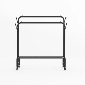 Modern Standing White Black Metal Coat And Shoe Rack