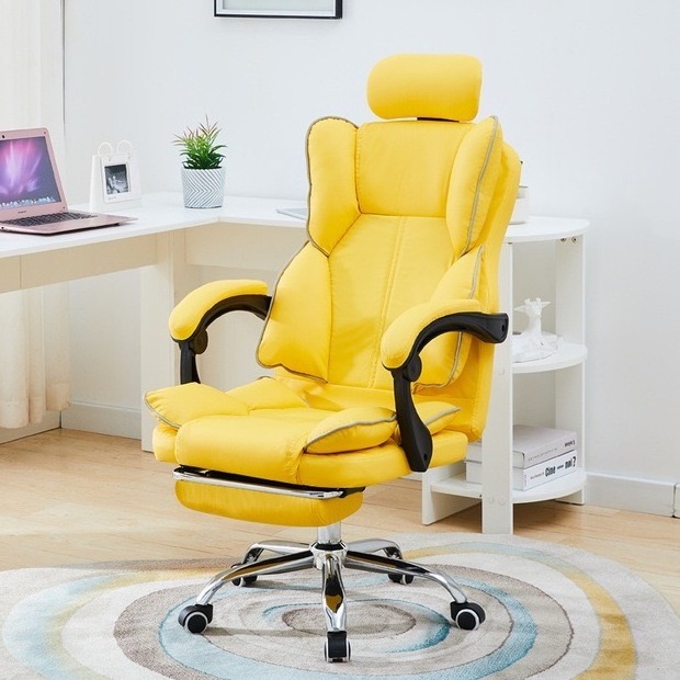 Hot sale cheap computer chair with footrest comfortable  office chair gaming stool swivel chair