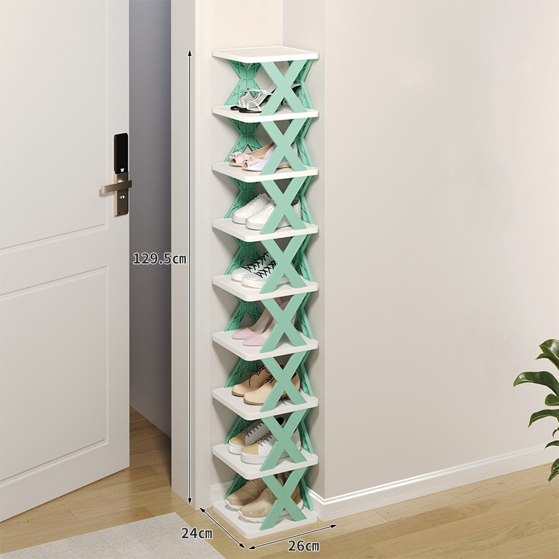 Home cheap space saving storage shoe rack plastic creative multi-layer simple shoe rack small shoe cabinet