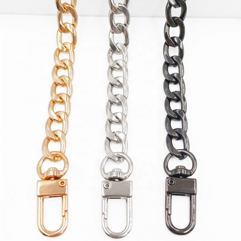 Steel Bag Chain DIY Metal Detachable Replacement Shoulder Crossbody Bag Strap for Handbag Bag Handle Heavy Strong Metal Chain