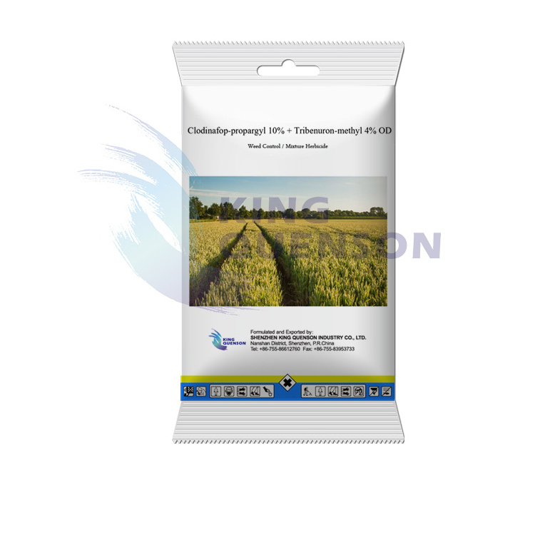 FAO Clodinafop-propargyl 10% + herbicide tribenuron methyl 4% OD Mixture herbicide tribenuron