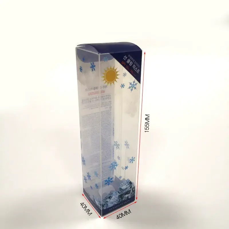 Luxury Printing Custom Clear Plastic Box Transparent High Quality PET PP PVC Packaging for Cosmetics Plastic Boxes