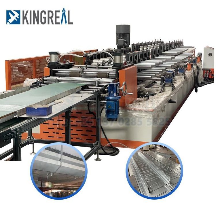 KINGREAL Metal Cable Tray Trunking Roll Forming Machine Full Automatic Cable Tray Cold Forming Machine With Punching Station