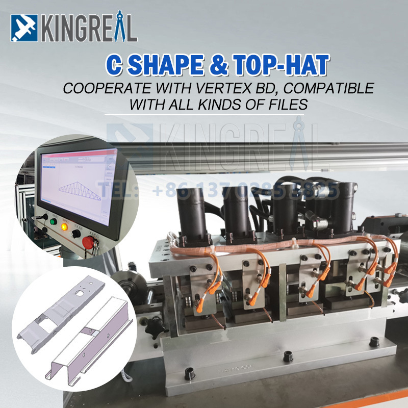 Multi sizes LGS Vail Framing Machine Vertex-BD Software Light Gauge Steel Roll Forming Machine Fashion Construction Machine