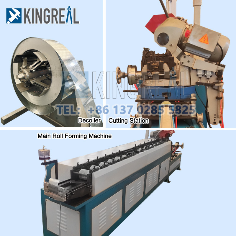 Fully Automatic Metal Fire Damper Blade Roll Forming Machine Tube Spiral Ducting Bending Machine HVAC Air Duct Making Machine