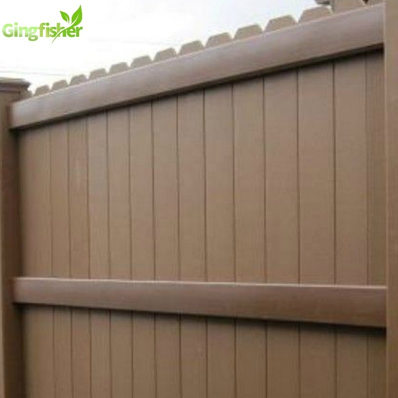 Outdoor Dog Ear Simple Designs Wood Plastic Composite Privacy Fence