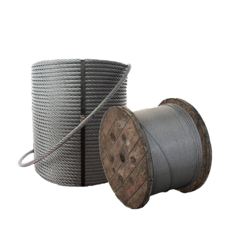 Marine galvanize cable round strand steel wire rope 44mm 6*7+FC used in inclined shaft lifting 6*7+IWS