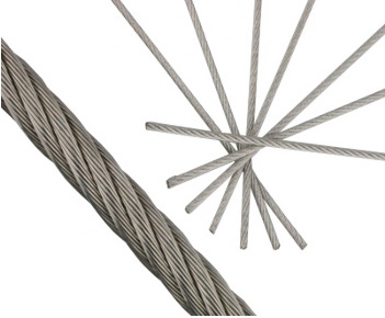 High Quality 6*29Fi  Cables steel wire rope for port lifting industry machine hot dipped galvanized steel wire rope