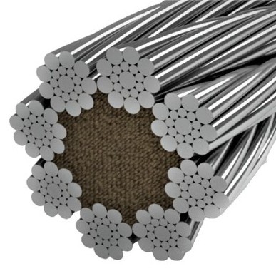 Lifting Cable 8*19S+IWRC Elevator Steel Wire Rope Galvanized High Carbon Steel Construction Galvanized Crane Aisi 1000M Kingrope