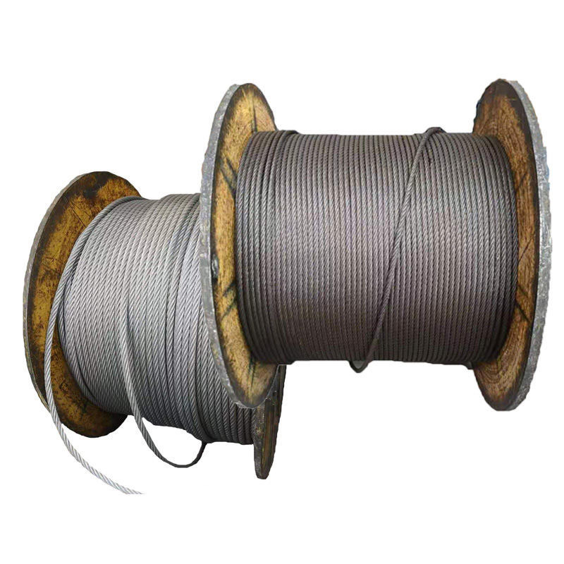 Marine galvanize cable round strand steel wire rope 44mm 6*7+FC used in inclined shaft lifting 6*7+IWS