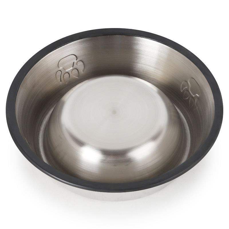 Stainless Steel Dog Bowl with Anti-Skid Rubber Base for Pets Perfect Feeder and Water Choice Puppy Cat Kitten