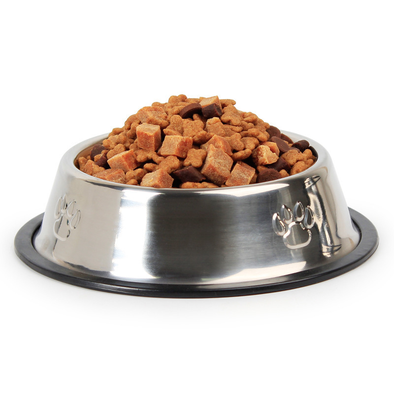 Stainless Steel Dog Bowl with Anti-Skid Rubber Base for Pets Perfect Feeder and Water Choice Puppy Cat Kitten