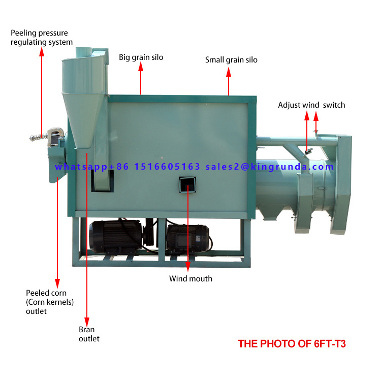 Maize Grits Making Machine Corn Degerminator and Corn Milling Machine Posho Mill Corn Grits Semolina Make Grind Milling Machine