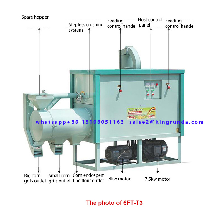 Maize Grits Making Machine Corn Degerminator and Corn Milling Machine Posho Mill Corn Grits Semolina Make Grind Milling Machine