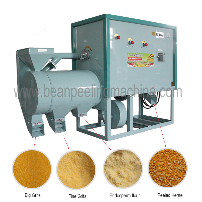 Automatic machine for making corn flour/grits maize peeling and grinding machine