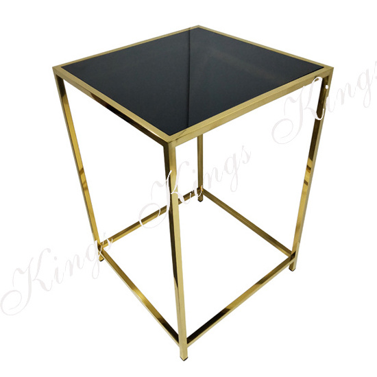 Modern Events and Wedding Stainless Steel Gold Chrome Cruiser Bar Table