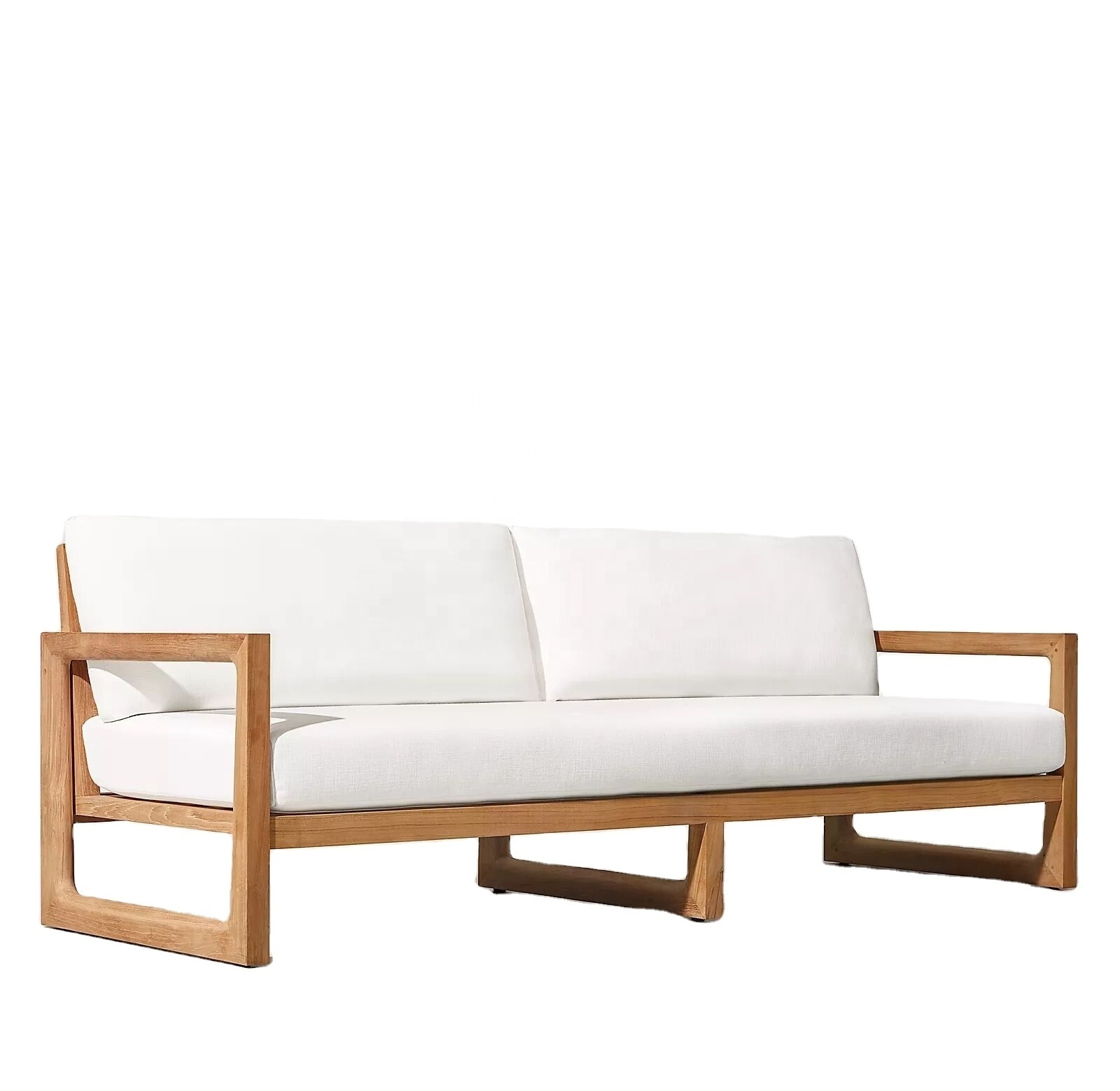 Wood patio outdoor sofa